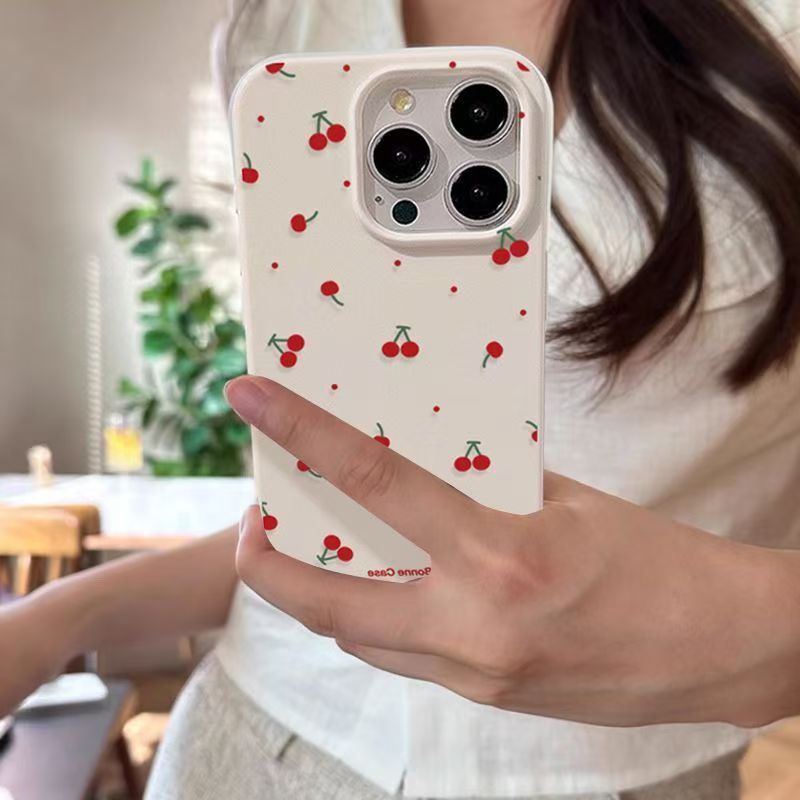 Cute Anime Case - Cute Cartoon Cherry Lichee Pattern Phone