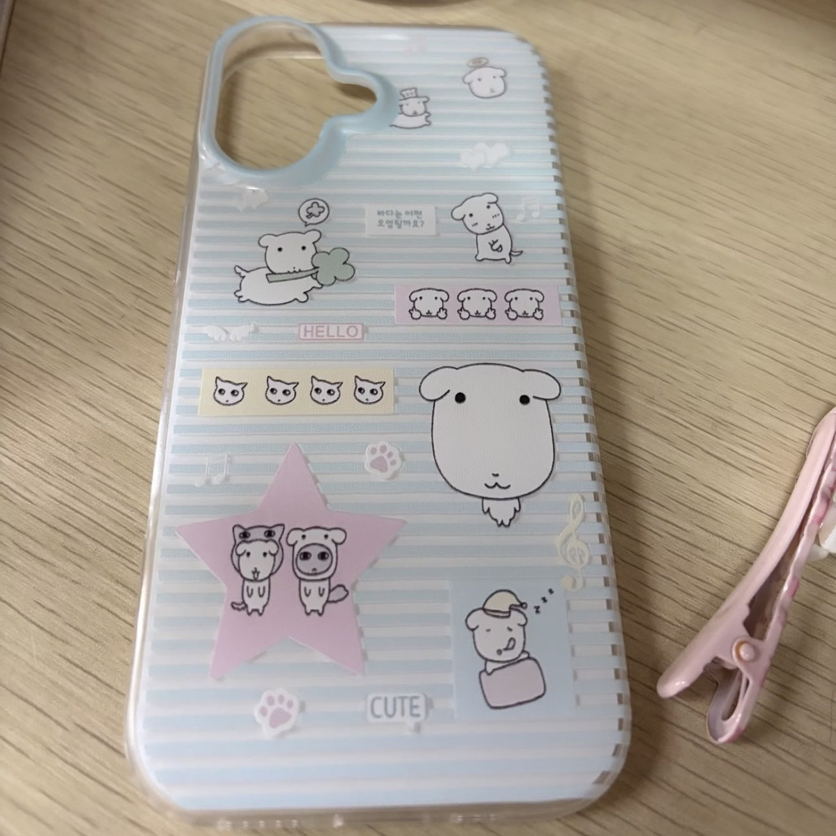 Simple Cartoon Cute Striped Do - Cute Anime Case review and price