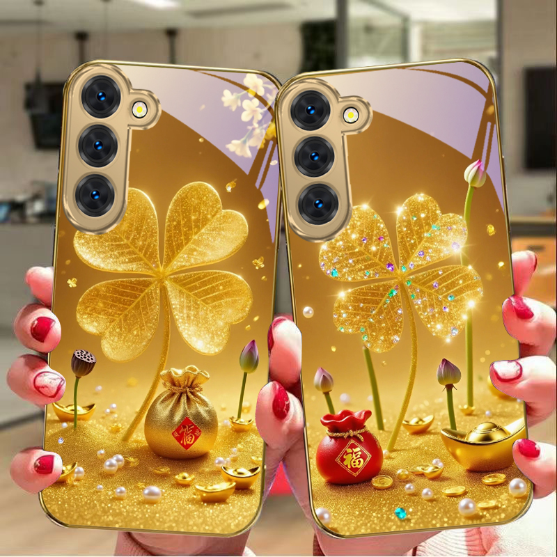 A huge golden clover For Samsu - Phone Cases Samsung S25 Fe review and price