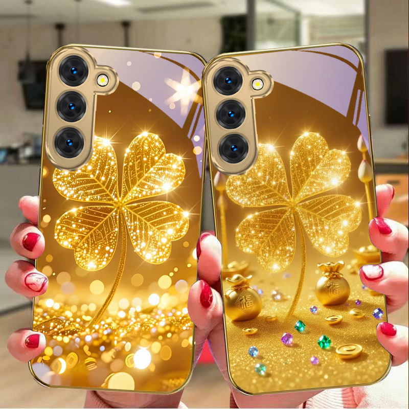 A huge golden clover For Samsu - Phone Cases Samsung S25 Fe review and price