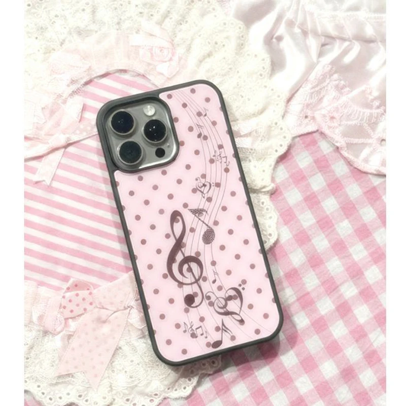 Korean ins Pink Brown Polka Do - Phone Cases Cool Girl review and price