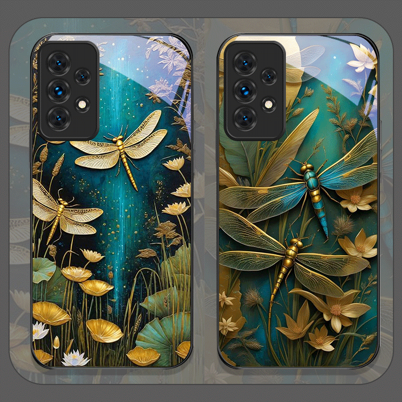 Flower Golden Dragonfly Temper - Phone Cases A14 Samsung review and price