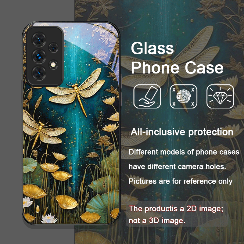 Flower Golden Dragonfly Temper - Phone Cases A14 Samsung review and price