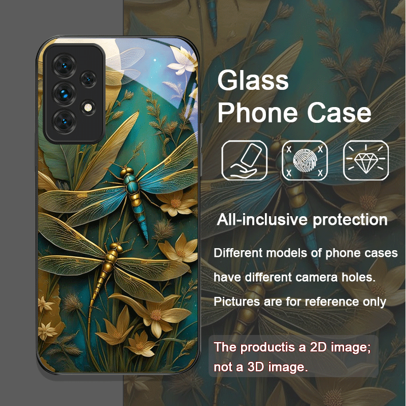 Flower Golden Dragonfly Temper - Phone Cases A14 Samsung review and price