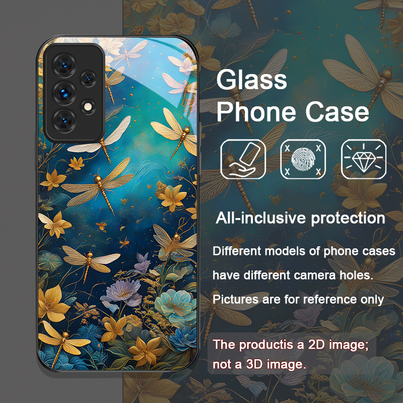 Flower Golden Dragonfly Temper - Phone Cases A14 Samsung review and price