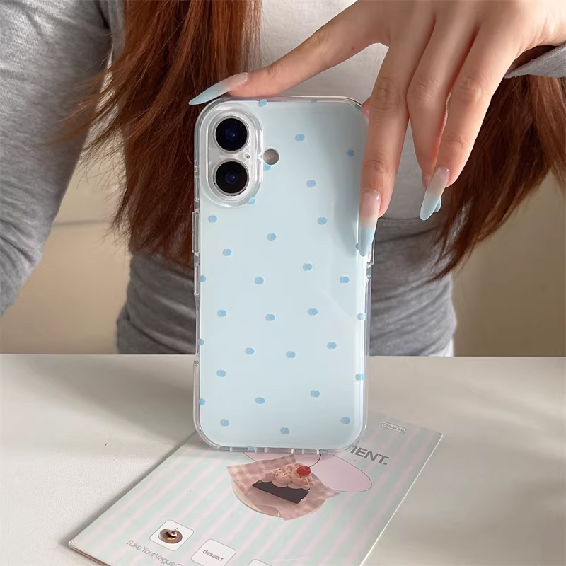 Korean Ins Girl Simple Blue Pi - Cute Anime Case review and price