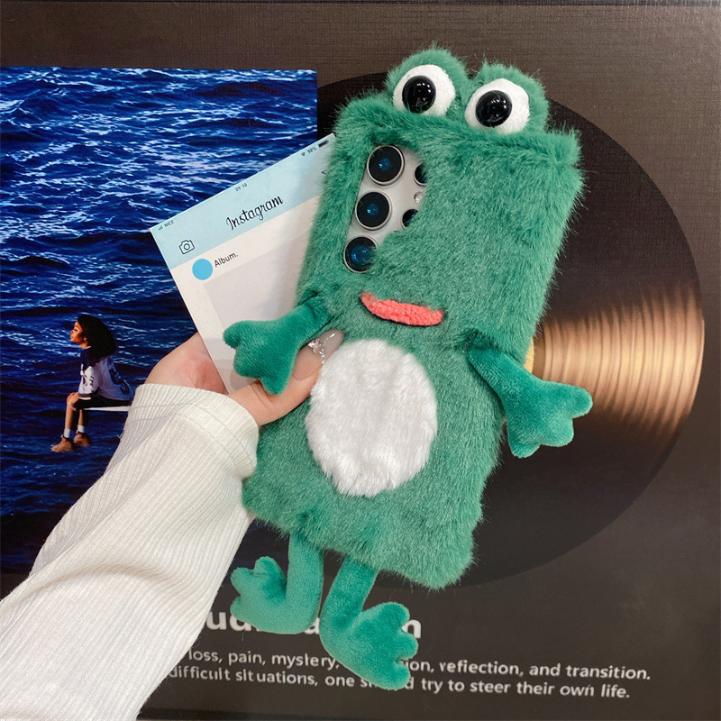 Plush Frog Phone Case, Cute Gr - Phone Cases For Samsung review and price