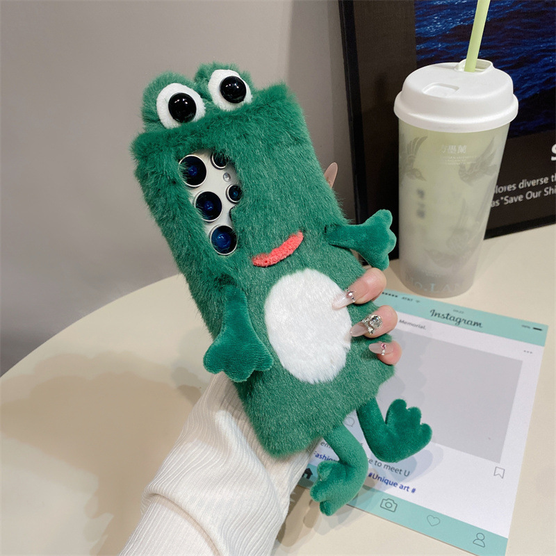 Plush Frog Phone Case, Cute Gr - Phone Cases For Samsung review and price